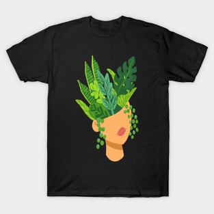 planter head pot plants lover T-Shirt